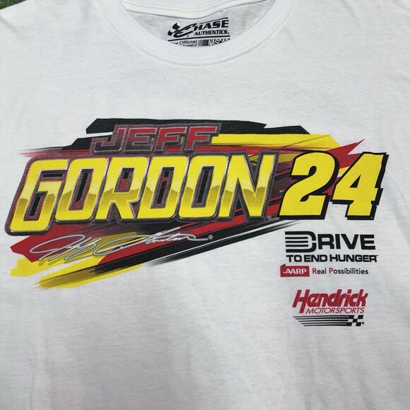 Jeff Gordon #24 NASCAR Racing Graphic Tee Shirt Adult XL Drive to End Hunger NWT - Picture 2 of 7
